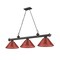 Z-Lite Cordon 3 Light Billiard, Bronze & Red 2306-3BRZ-PRD - alternate 5